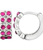 Pink crystal earrings