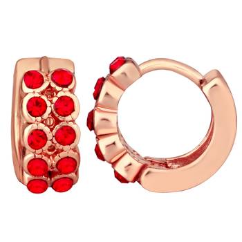 Red crystal earrings 1