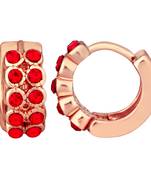 Red crystal earrings