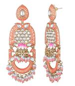Orange crystal earrings