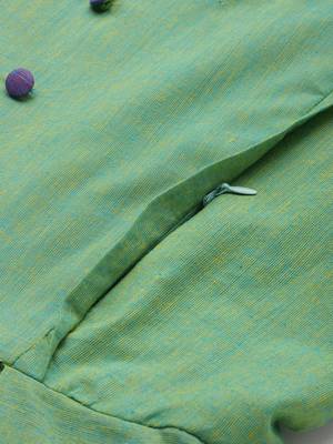 Green plain cotton maxi-dresses 5