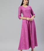 Pink woven cotton maxi-dresses