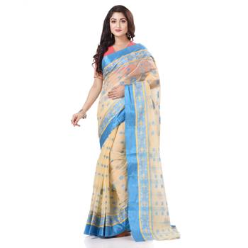 Multicolor Woven Cotton Saree Without Blouse 1