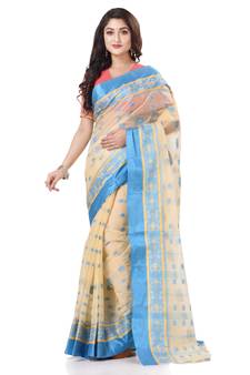 Multicolor Woven Cotton Saree Without Blouse