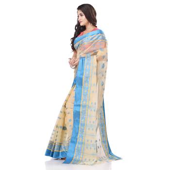 Multicolor Woven Cotton Saree Without Blouse 2