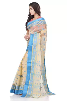 Multicolor Woven Cotton Saree Without Blouse