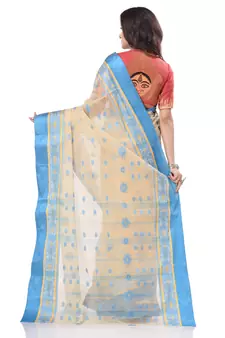 Multicolor Woven Cotton Saree Without Blouse