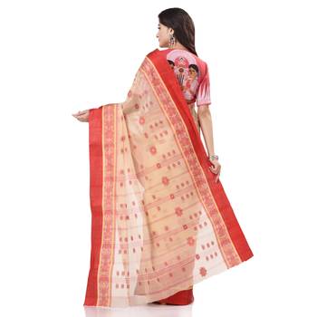 Multicolor Woven Cotton Saree Without Blouse 4