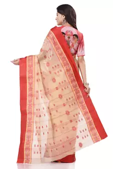 Multicolor Woven Cotton Saree Without Blouse
