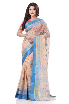 Multicolor Woven Cotton Saree Without Blouse