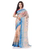 Multicolor Woven Cotton Saree Without Blouse