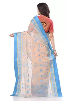 Multicolor Woven Cotton Saree Without Blouse