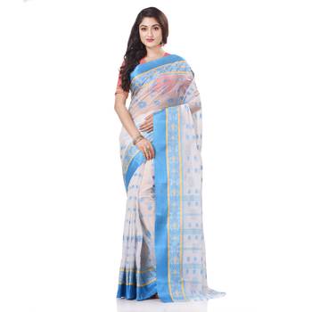 Multicolor Woven Cotton Saree Without Blouse 1