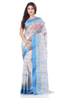 Multicolor Woven Cotton Saree Without Blouse