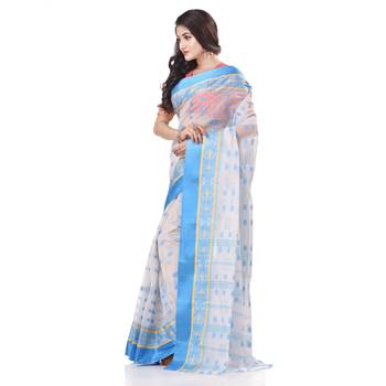 Multicolor Woven Cotton Saree Without Blouse 2