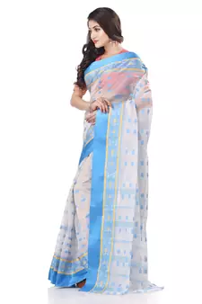 Multicolor Woven Cotton Saree Without Blouse