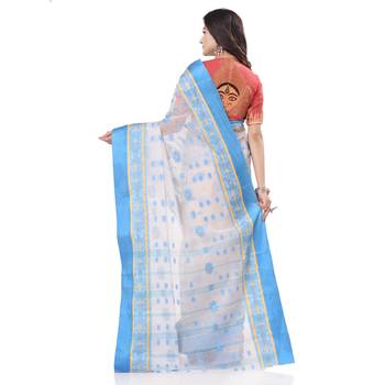 Multicolor Woven Cotton Saree Without Blouse 4