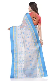 Multicolor Woven Cotton Saree Without Blouse