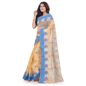 Cream woven cotton saree  2