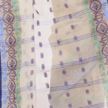 Grey Woven Cotton Saree Without Blouse 3