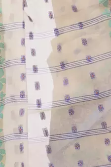 Grey Woven Cotton Saree Without Blouse