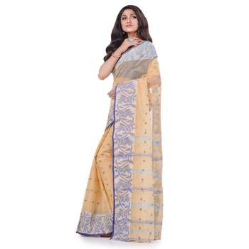 Multicolor Woven Cotton Saree Without Blouse 2