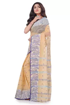 Multicolor Woven Cotton Saree Without Blouse