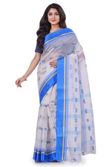 Multicolor Woven Cotton Saree Without Blouse