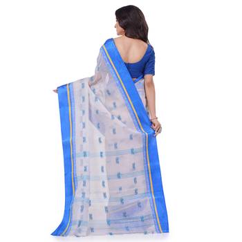 Multicolor Woven Cotton Saree Without Blouse 4