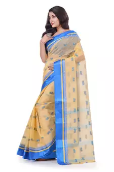 Multicolor Woven Cotton Saree Without Blouse