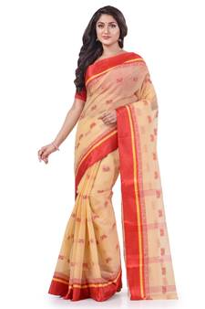 Multicolor Woven Cotton Saree Without Blouse