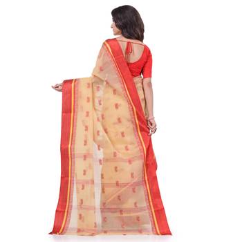 Multicolor Woven Cotton Saree Without Blouse 4