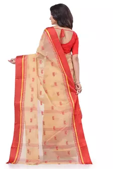 Multicolor Woven Cotton Saree Without Blouse