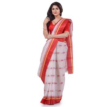 Multicolor Woven Cotton Saree Without Blouse 2