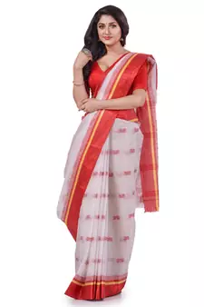 Multicolor Woven Cotton Saree Without Blouse