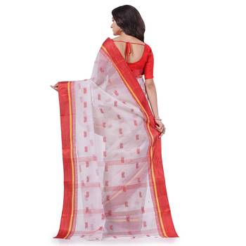 Multicolor Woven Cotton Saree Without Blouse 4