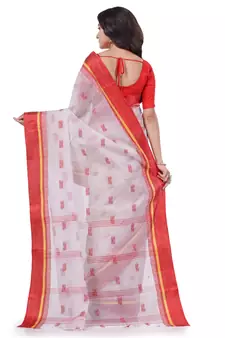Multicolor Woven Cotton Saree Without Blouse