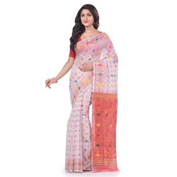 Multicolor Woven Cotton Saree Without Blouse 1