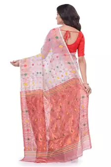 Multicolor Woven Cotton Saree Without Blouse