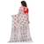 White hand woven cotton saree with blouse