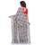 Grey hand woven cotton saree with blouse