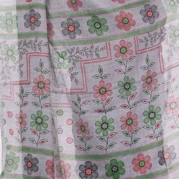 Grey hand woven cotton saree with blouse 3