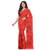 Red hand woven cotton saree with blouse