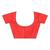 Red hand woven cotton saree with blouse