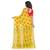 Yellow hand woven cotton saree with blouse