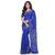 Blue hand woven cotton saree with blouse