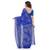 Blue hand woven cotton saree with blouse