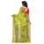 Green hand woven cotton saree with blouse
