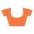Orange hand woven cotton saree with blouse