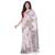 White hand woven cotton saree with blouse